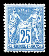 ** N°79, 25c Bleu, Très Frais. SUP (certificat)    Qualité: ** - 1876-1878 Sage (Type I)