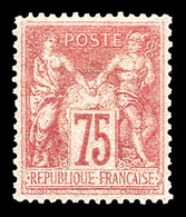 * N°81, 75c Rose Type II, Très Bon Centrage Et Grande Fraîcheur, SUP. R.R. (certificat)    Qualité: * - 1876-1878 Sage (Type I)
