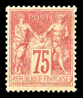 * N°81, 75c Rose Type II, Bon Centrage Et Grande Fraîcheur, SUP (certificat)  Cote: 2750 Euros  Qualité: * - 1876-1878 Sage (Type I)