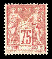 * N°81, 75c Rose Type II, Frais, SUP (signé Calves/certificat)  Cote: 2750 Euros  Qualité: * - 1876-1878 Sage (Type I)