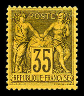 * N°93, 35c Violet-noir, TB (signé Calves)  Cote: 800 Euros  Qualité: * - 1876-1878 Sage (Type I)