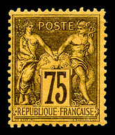 * N°99, 75c Violet Sur Orange, Frais, TB  Cote: 375 Euros  Qualité: * - 1876-1878 Sage (Type I)