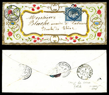 O 20c Empire Type II Sur Enveloppe Valentine De Sorgues Sur L'Ouveze Le 31 Dec 1860. SUPERBE. R (signée Calves/certifica - 1849-1876: Période Classique