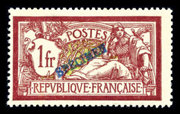 * N°121, 1F Lie De Vin Et Olive Surchargé 'SPECIMEN' En Bleu, R.R.R. (signé Scheller/certificat)     Qualité: * - 1900-02 Mouchon