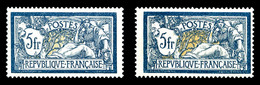 ** N°123/23a, 5F Merson, Bleu Et Chamois Et Bleu Et Olive, Les 2 Exemplaires TB  Cote: 750 Euros  Qualité: ** - 1900-02 Mouchon