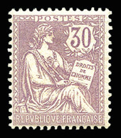 ** N°128, Mouchon, 30c Violet, TB (certificat)  Cote: 1000 Euros  Qualité: ** - 1900-02 Mouchon