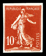 * N°134b, 10c Rouge Non Dentelé, TTB (signé Brun)  Cote: 300 Euros  Qualité: * - 1900-02 Mouchon