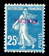 * N°140, 25c Bleu Surchargé 'SPECIMEN' En Rouge, R.R.R. (signé Scheller/certificat)    Qualité: * - 1900-02 Mouchon