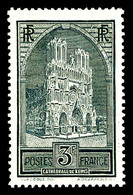 ** N°259b, Cathédrale De Reims Type III. TTB (signé Brun/certificat)  Cote: 800 Euros  Qualité: ** - 1900-02 Mouchon