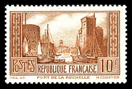 * N°261A, Port De La Rochelle, 10F Chaudron Clair, Quasi**. SUPERBE. R.R. (certificats)  Cote: 5750 Euros  Qualité: * - 1900-02 Mouchon
