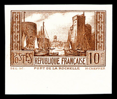 ** N°261Aa, Port De La Rochelle, 10F Chaudron Clair Non Dentelé Bas De Feuille, R.R.R (signé/certificat)   Cote: 5250 Eu - 1900-02 Mouchon