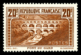 ** N°262d, 20F Pont Du Gard, Chaudron Foncé Type IIA. TB (certificat)  Cote: 650 Euros  Qualité: ** - 1900-02 Mouchon