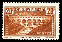 ** N°262B, 20F Pont Du Gard, Chaudron Clair Dentelé 11, FRAÎCHEUR POSTALE, SUPERBE (signé Calves/certificat)   Cote: 240 - 1900-02 Mouchon