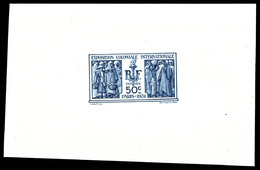 ** N°274A, (N°Maury), Non émis: Exposition Coloniale 50c Bleu Sur Feuillet, SUP (certificat)  Cote: 550 Euros  Qualité: - 1900-02 Mouchon