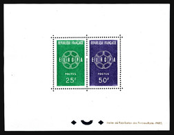 ** N°1218/19, Paire Europa De 1959, Tirage 20 Exemplaires, SUP. R.R. (certificat)    Qualité: ** - Neufs