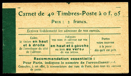 ** N°137-C9, 5c Vert, Couverture En 2ème Page: Loi Du 29 Mars 1920, Haut De Feuille (40 Timbres), TTB (certificat)    Qu - Autres & Non Classés