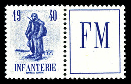 * N°10A, Non émis: Infanterie, Couleur Bleue Au Lieu De Brun. TTB (certificat)    Qualité: * - Timbres De Franchise Militaire