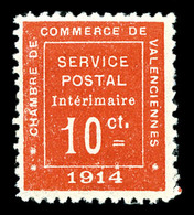 * N°1, 10c Vermillon, Bon Centrage, TB (signé Brun)  Cote: 550 Euros  Qualité: * - Guerre (timbres De)