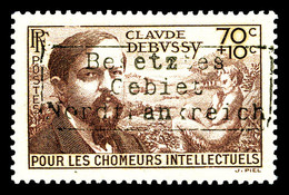 * Debussy 70c +10c Surchargé Coudekerque. TTB (certificat)  Cote: 550 Euros  Qualité: * - Guerre (timbres De)