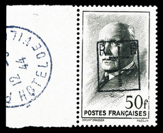 ** N°23, PARIS 49 (rue Des Petits Champs), Pétain, 50F Noir, Bord De Feuille Latéral, Rare Et TB (signé Calves/certifica - Libération