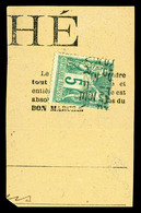 (*) N°3, 5c Vert Surchargé 4 Lignes Horizontalement Du 3 FEVRIER Sur Son Support, SUPERBE. R.R.R. (certificat)    Qualit - 1893-1947
