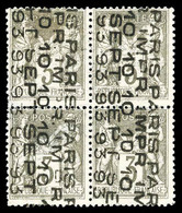 (*) N°13, 3c Gris Surchargé 5 Lignes En Bloc De Quatre, Pelurage Sur 2 Exemplaires, RARE ET SUPERBE (signé Brun/certific - 1893-1947