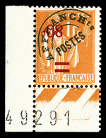 * N°74a, 80c Sur 1F Orange: Surcharge Renversée, Coin De Feuille Numéroté, TTB (certificat)  Cote: 450 Euros  Qualité: * - 1893-1947
