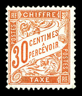 * N°34, 30c Rouge-orange. TB (signé Brun)  Cote: 950 Euros  Qualité: * - 1859-1959 Oblitérés