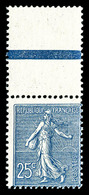 ** N°132d, 25c Bleu: Impression Recto-verso Bdf, SUP (certificat)  Cote: 350 Euros  Qualité: ** - Neufs