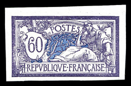 * N°144b, 60c Violet Et Bleu Non Dentelé, Grandes Marges. R.R. SUPERBE (certificat)  Cote: 1000 Euros  Qualité: * - Neufs