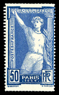 * N°185, 50c JO De Paris, Double Piquage Horizontal. TTB    Qualité: * - Neufs