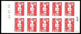 ** N°2720-C2a, 2.50 F Briat, Absence De Prédécoupe Des Timbres. TB (signé Calves)  Cote: 140 Euros  Qualité: ** - Carnets