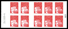 ** N°3085-C7, Luquet TVP Rouge, Impression Defectueuse Des Timbres. TTB (certificat)    Qualité: ** - Carnets