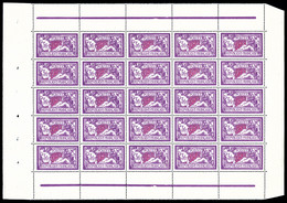 ** N°240, 3F Lilas Et Carmin En Feuille De 25 Exemplaires Avec Liseret, Fraîcheur Postale, Très Bon Centrage, SUPERBE (c - Feuilles Complètes