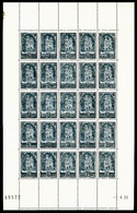 ** N°259, Cathédrale De Reims, 3F Ardoise En Feuille Complète De 25 Exemplaires Datée Du 1/4/1930, RARE Et SUPERBE (cert - Feuilles Complètes