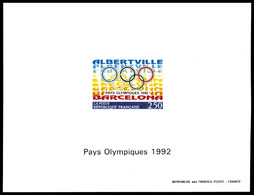 ** N°2760, Pays Olympique, Feuillet Gommé Non Dentelé, TB  Cote: 200 Euros  Qualité: ** - Epreuves De Luxe