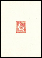 (*) N°124, Mouchon, épreuve Sur Feuillet Du 10c Rose, Très Jolie Pièce, RARE (certificat)  Cote: 1100 Euros  Qualité: (* - Epreuves D'artistes