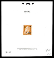 (*) épreuve D'atelier, Type Non émis: Mention 'Essai N°99' 1f50 Brun Clair +50c Noir Pasteur CA, R.R.R Et SUP (certifica - Epreuves D'artistes