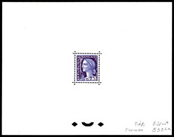 (*) N°1263, 25c Decaris, épreuve De Couleur Dentelée En Violet Et Lilas. SUP. R.R.R (certificat)    Qualité: (*) - Epreuves D'artistes