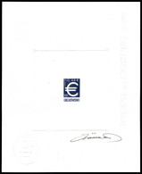 (*) N°3214, Timbre En Euro, épreuve D'artiste En Bleu Noir Signée Jumelet. R.R. (certificat)    Qualité: (*) - Epreuves D'artistes