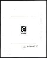 (*) N°3214, Timbre En Euro, épreuve D'artiste Noir Signée Jumelet. R.R. (certificat)    Qualité: (*) - Epreuves D'artistes