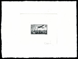 (*) N°14, 50f Avion Survolant Paris, épreuve D'artiste Grand Format En Noir, RARE Et SUPERBE (certificat)     Qualité: ( - Epreuves D'artistes