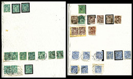 & 1876/1900, SAGE, Collection Obl Pour La Plupart, QQ Neufs: Paires, Blocs, Bandes. Oblitérations. Millésimes. B/TB    Q - Collections