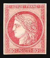 * N°21, 80c Rose, Frais, SUP (certificat)  Cote: 700 Euros  Qualité: * - Aigle Impérial