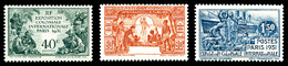 ** N°149a/52a, Expo Coloniale, 40c Vert, 90c Orange Et 1f50 Bleu Sans CAMEROUN, TB  Cote: 273 Euros  Qualité: ** - Neufs