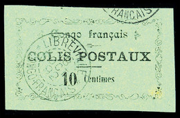 O Colis Postaux, N°1, 10c Noir Sur Bleu, Pelurage. TB (signé Scheller)  Cote: 360 Euros  Qualité: O - Neufs