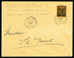 O N°54f, 15c Sur 75c: '1' PLUS PETIT QUE '5' EN DOUBLE SURCHARGE RENVERSEE Sur Lettre, RARE Et SUPERBE (signé Scheller/c - Neufs