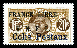 * Colis Postaux, N°5, 20c Bistre Et Brun-lilas Surchargé. SUP. R.R (signé Calves/certificat)  Cote: 1300 Euros  Qualité: - Neufs