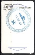 1 Ticket Transport Algeria 2017 Tram Tramway Alger Ligne 24 Algiers Argel Billete De Transporte Tranvía - 2 Scans - Wereld