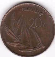 Belgium, 20 Francs 1980 Baudouin - 20 Francs